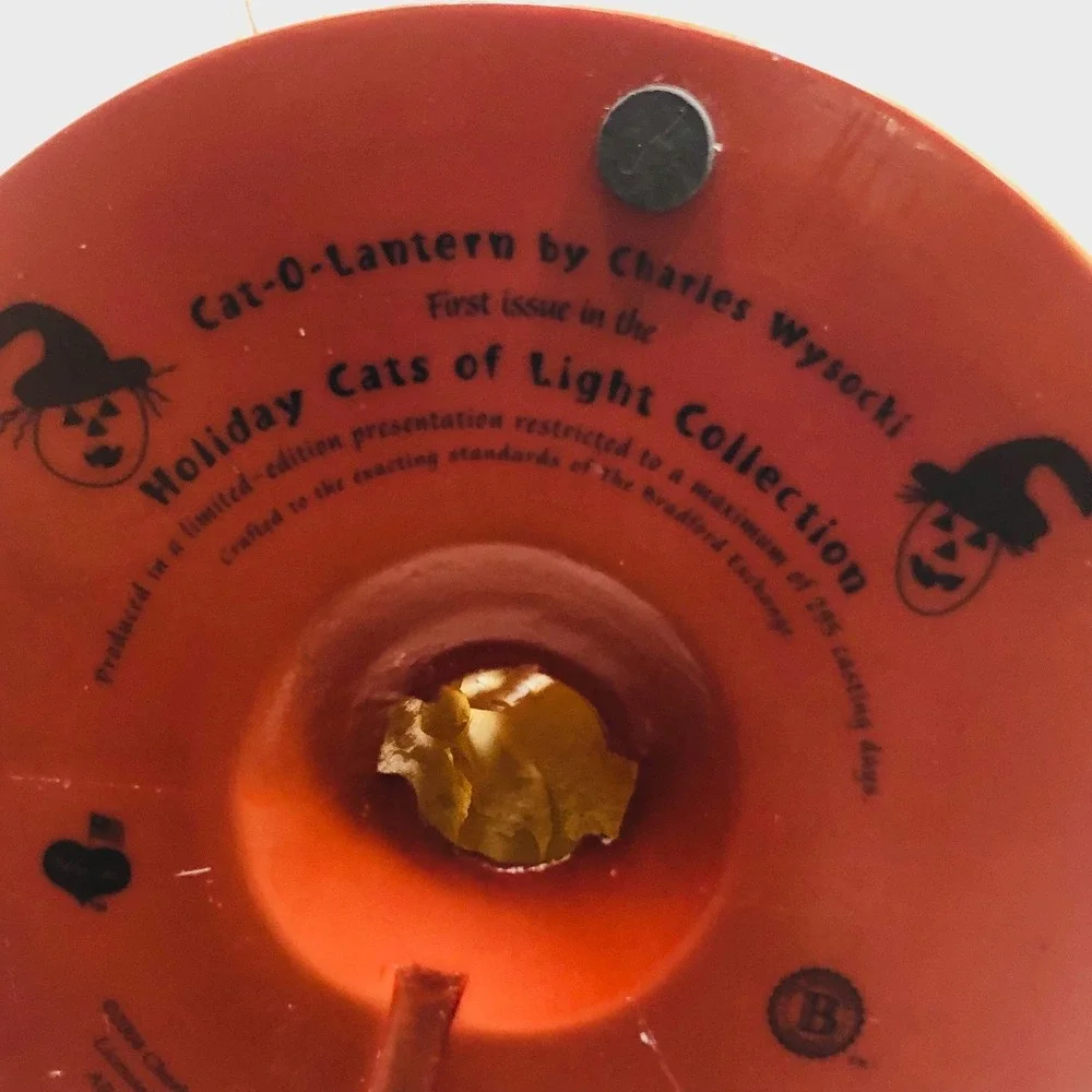 VTG Halloween Cat-O-Lantern Blow Mold Charles Wysocki Numbered Kitty Kitten Mice